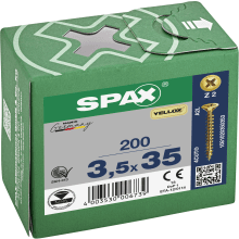 Spax Universal Use Screw - Full Thread - Yellox Coated 3.5 X 35mm