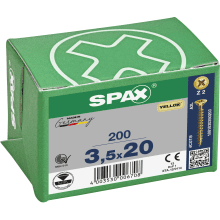 Spax Universal Use Screw - Full Thread - Yellox Coated 3.5 X 20mm