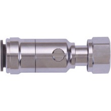 SPEEDFIT 22PTSV 22mm x 3/4" BRASS CHROME PLATED SERVICE VALVE WITH TAP CONNECTOR