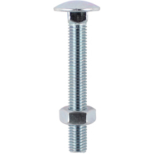 Timco Coach Bolts With Nuts Bright Zinc Plated