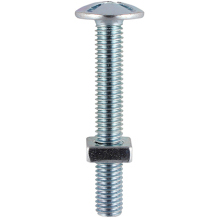 Timco Roofing Bolts With Nuts Bright Zinc Plated