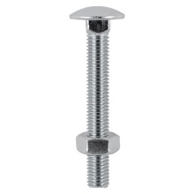 Timco Stainless Steel Coach Bolts &amp; Nuts M8 X 100mm (Pack 4)
