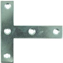 Timco Tee Plates Zinc Plated 16 X 76 X 76mm (Pack 2)