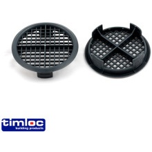 TIMLOC ROUND PUSH IN SOFFIT VENT (PACK 10) ANTHRACITE GREY 1139