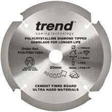 Trend PCD/FSB/1654 Fibre Cement Blade 165 x 4T x 20mm