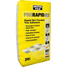 Ultra Tile 20kg ProRapid RS Porcelain Adhesive Grey