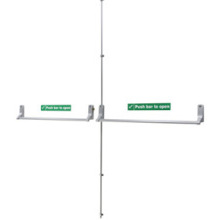 UNION EXISAFE PANIC SET FOR REBATED DOUBLE DOORS J-CE852DDREB-SIL