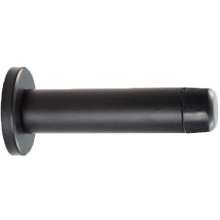 Wall Mounted Cylinder Doorstop With Rose Boxed Matt Black AA21MB