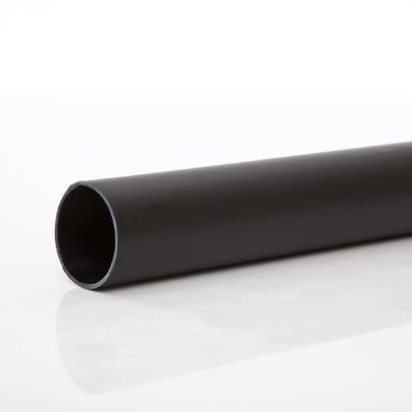 Polypipe Waste Push Fit  Waste Pipe 50mm x 3 Metres Black