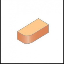 WIENERBERGER TERCA BN1.2 SMOOTH RED SINGLE BULLNOSE 65mm SPECIAL SHAPED BRICK 2419011122