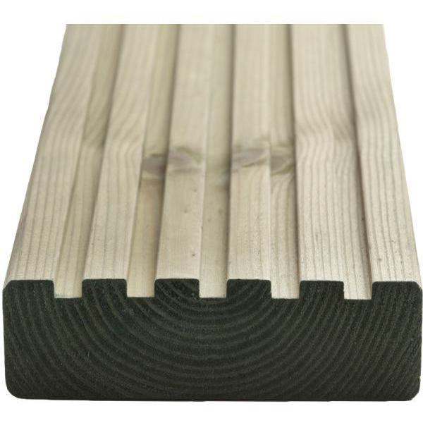 York Treated Timber Decking Board 33 x 120mm x 3.6M