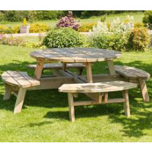 Zest Rose Round Picnic Table 00006